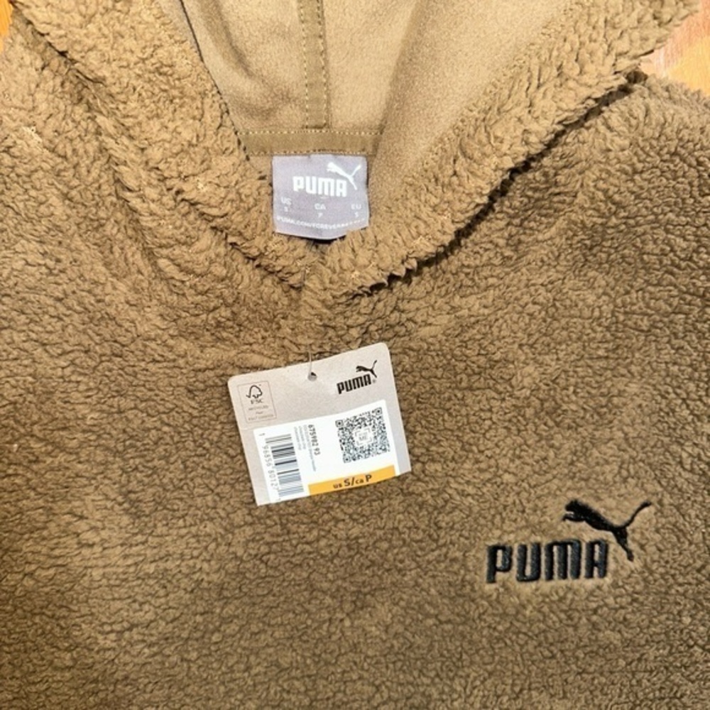Puma Essential Elevated Sherpa Pullover Hoodie Me… - image 3